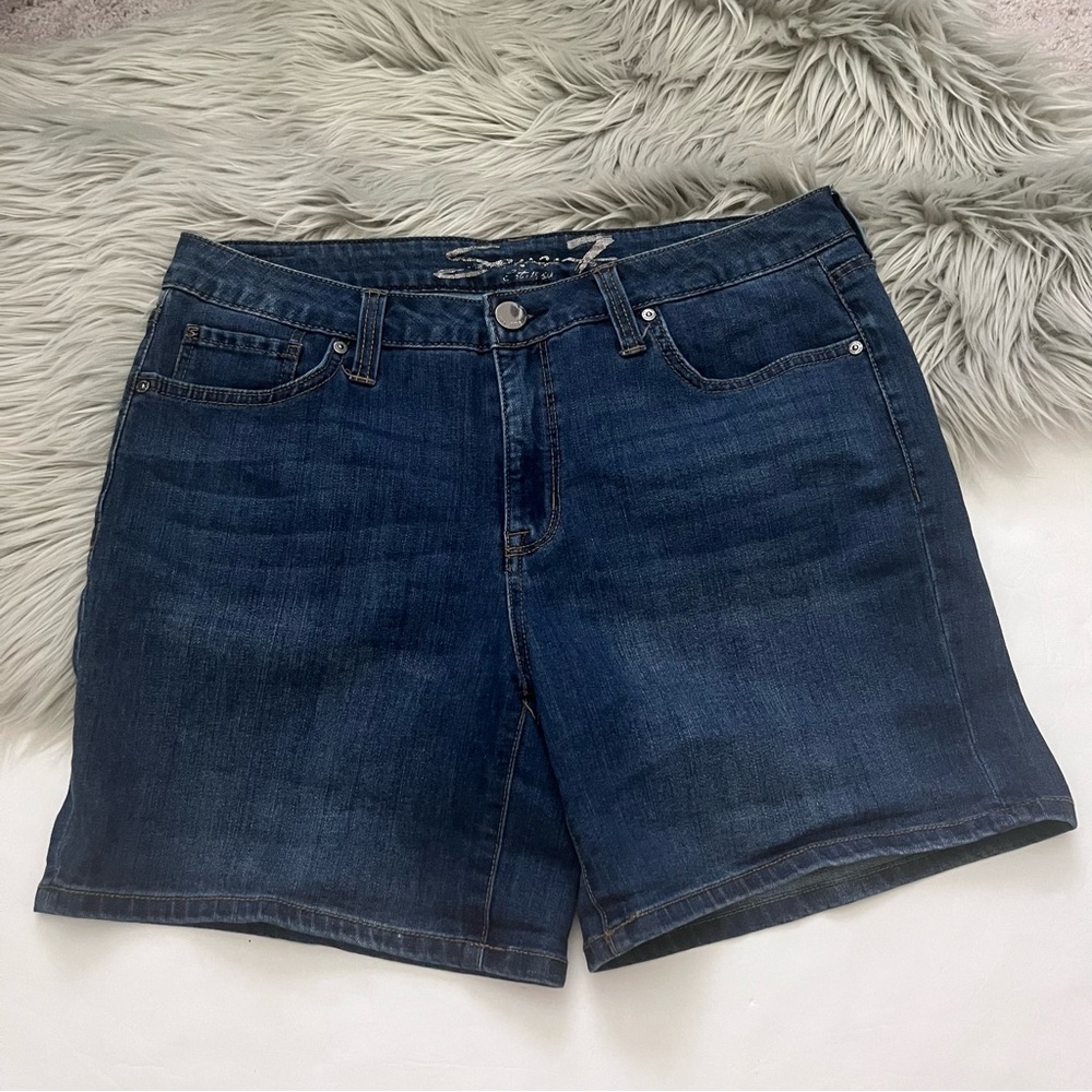 Seven7 Dark Wash Weekend Shorts